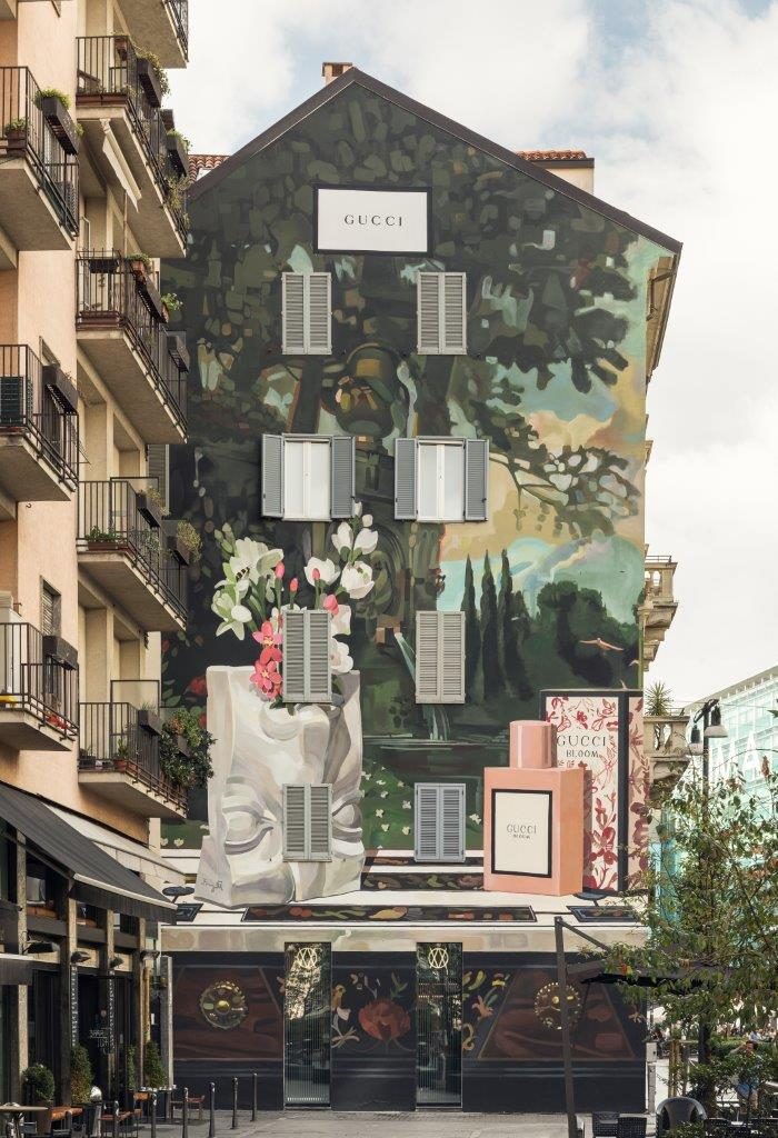 Gucci Bloom Milan Art walls by Ignasi Monreal