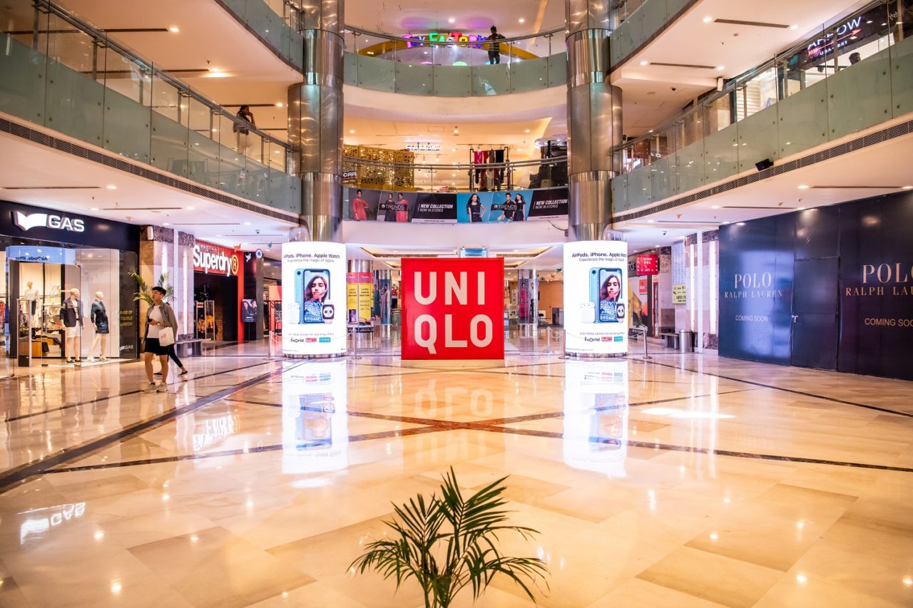Delhi gets ready for UNIQLO’s first store in India. One red box at a