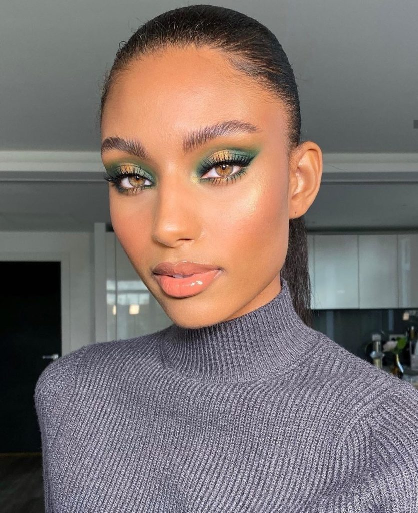 nikki makeup shades of green