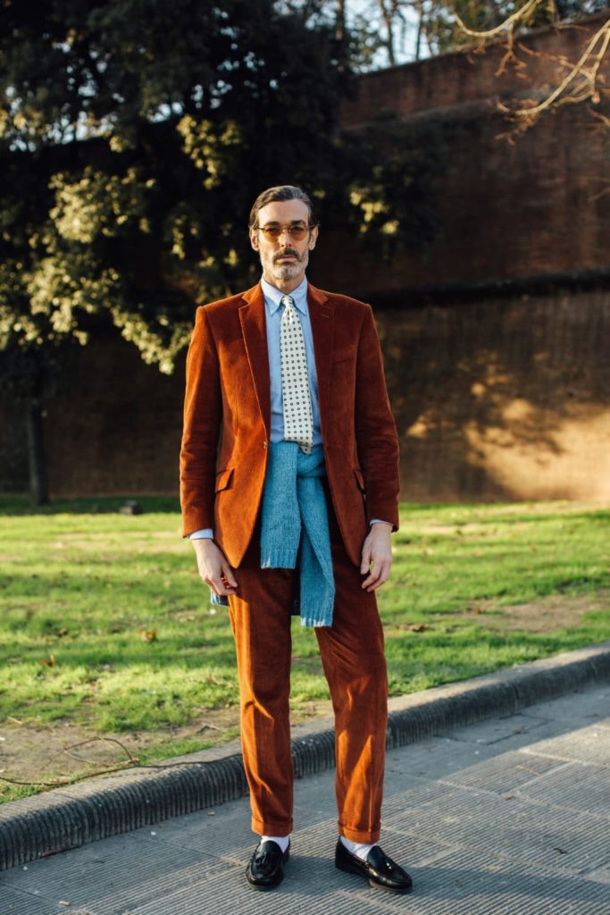 colour blocking street style men's fashion week 2020