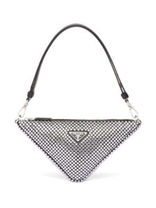 prada triangle sequinned handbags