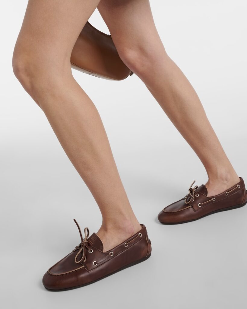 miu miu boat shoes